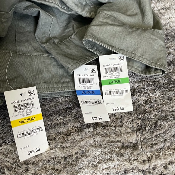 STYLE & CO. COTTON HOODED UTILITY JACKET SAGE size M - Picture 11 of 14